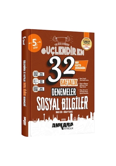 2027 Ankara Yayıncılık 5. Sınıf Güçlendiren 32 Haftalık Sosyal Bilgiler Denemeleri