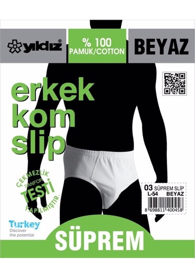 Yıldız 03 Erkek Süprem Kom Slip Külot