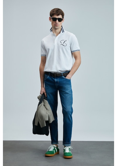 Lufian Anatol Smart Jean Erkek Pantolon Slim Fit Mavi Mavi 111200197100300 Mavi