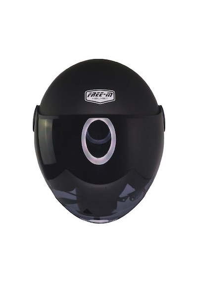 Fr612 Mat Siyah Motosiklet Kaskı Güneş Vizörlü Yarım Açık Motorcu Kask