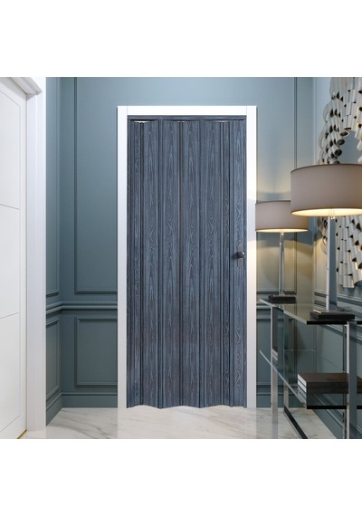 Faran Dekorasyon 72 x 215 Antrasit Renk Camsız Pvc Akordiyon Kapı - FRNAKMODEL-0-02