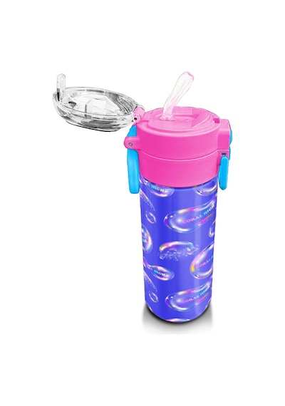 Coral High Kids Lavanta Pembe Baloncuk Desenli Pipetli Ve Direkt İçim Çelik Termos 500 Ml 31981 Lavanta - Pembe