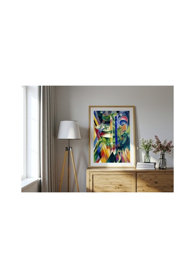 Modern Sanat Marc Küçük Dağ Keçileri Çerçevesiz Poster 21x30 Cm A4 Tablo Modern Sanat Ekspresyonizm