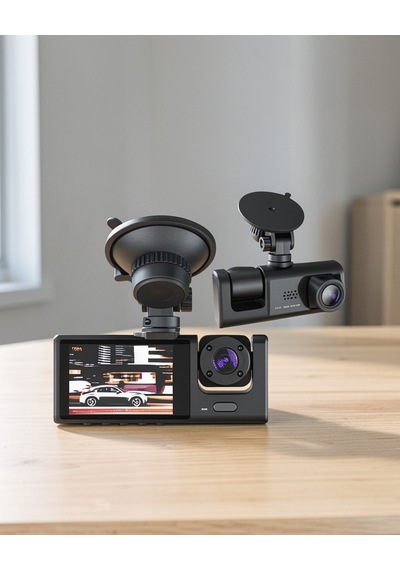 3 Kameralı Dashcam Sistemi, G-sensörlü, Geri Görüş Ve Park Korumalı