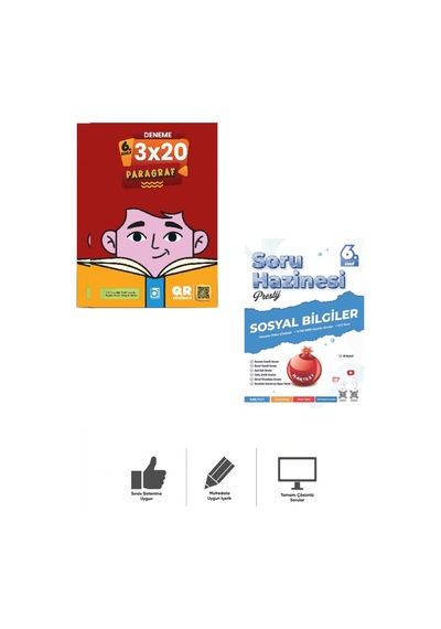 6. Sınıf Prestij Sosyal Bigiler Soru Hazinesi+ Paragraf Deneme Bigelio+nartest