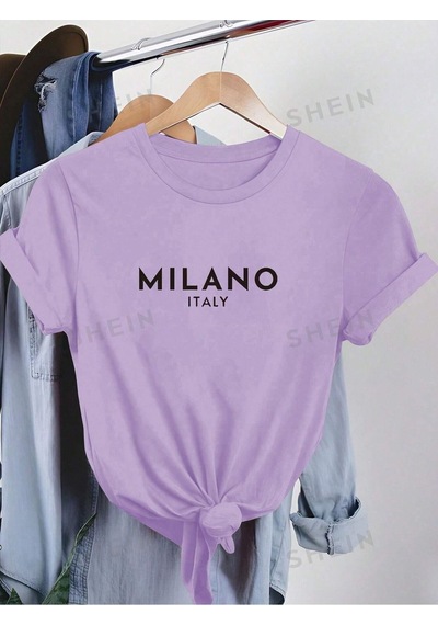 Flood Of Style Kadın Lila Milano Baskılı Oversize Mor
