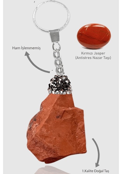 Sertifikalı Ham İşlenmemiş Zirkon Taşlı Model Kırmızı Jasper Taşı