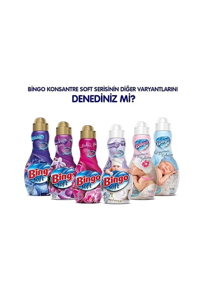 Bingo Soft Konsantre Çamaşır Yumuşatıcısı Lovely 1440 Ml Ekonomi 3'lü Set
