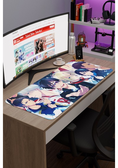 Yuri On Ice Anime V4 - 90x40 Xxl Gaming Kauçuk Kaymaz Taban Mouse Pad Fare Altlığı