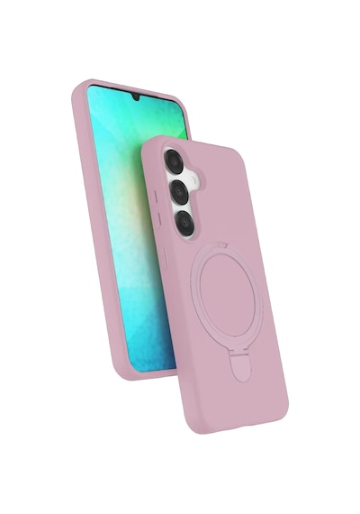 Samsung Galaxy S25 Regal Magsafe Standlı Kapak - Açık Pembe 0.2M-Çok Renkli