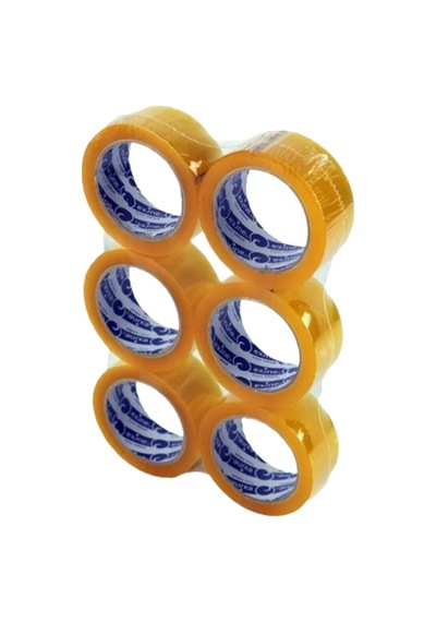 6 adet Şeffaf Koli Bandı Güçlü Yapışkan Yüzey 40mm 100 metre