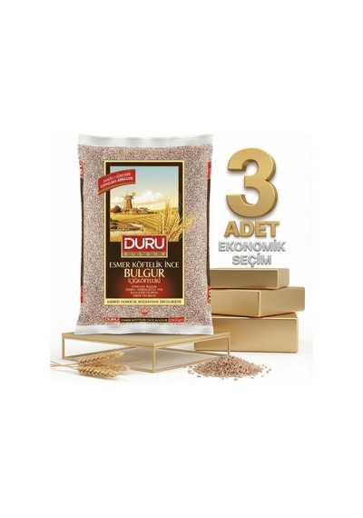 Duru Esmer Çiğ Köfte Bulgur 3x1 Kg