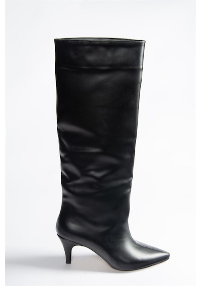 Fox Shoes Siyah Alçak Topuklu Kadın Çizme N749204009 Siyah