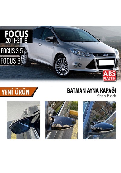 Ford Focus 3 Yarasa Ayna Kapağı Batman Piano Black Parlak Siyah