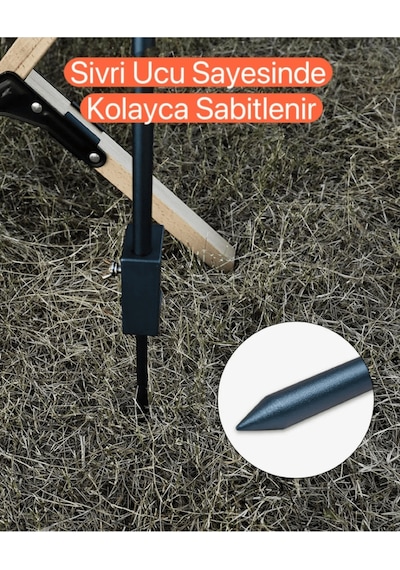 Shufa Katlanabilir Kamp Lamba Askısı Siyah