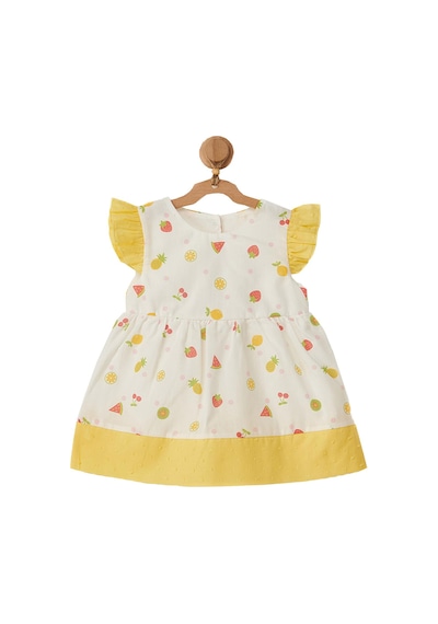 Andywawa Kız Bebek Meyve Motifli Sarı Elbise Takım AC22733