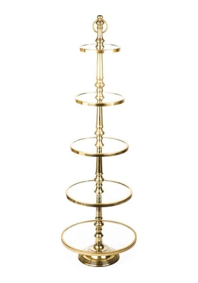 Gold 5 Katlı Siyah Yuvarlak Dekor 137 Cm