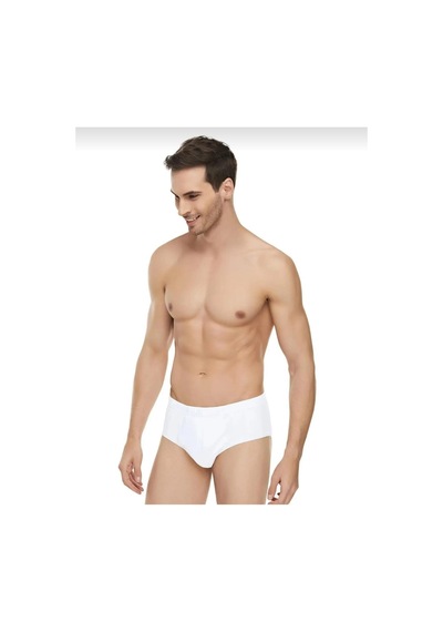 Berrak 1071 Erkek Beli Lastikli Slip Külot 10 Adet Beyaz