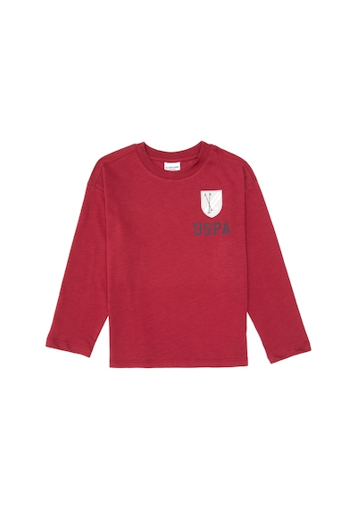 U.S. Polo Assn. Erkek Çocuk Koyu Frambuaz Bisiklet Yaka Süprem Sweatshirt 50316516-VR104