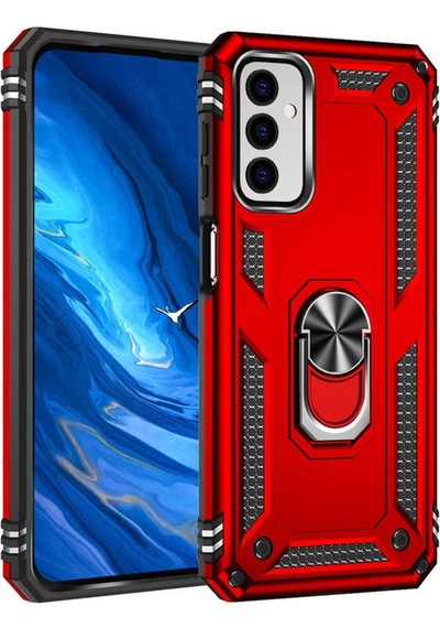 Galaxy M23 Kılıf Zore Vega Yüzüklü Standlı Zırh Kılıf