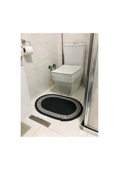 Jüt,hasır,6 Lı,banyo Paspas Takımı,bohem Tarzı Banyo Takımı,iskandinav Paspas/sepet Siyah Hasır Siyah Hasır