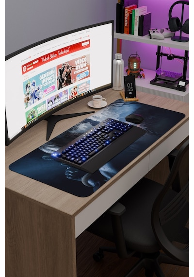 Resident Evil Kaymaz Dikişli Kauçuk Oyuncu Mousepad V1 - 90x40 Xxl Gaming Mouse Pad Fare Altlığı