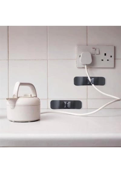 6&amp 39 Lı Pratik Kablo Toparlayıcı Yapışkanlı Klips Mutfak Air Fryer Kettle Kahve Tost Makinası