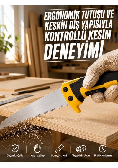 Düz - 735 - Bıçaklı Budama Testeresi Kılıflı - Edntrend - Güvenli Tasarım Adet