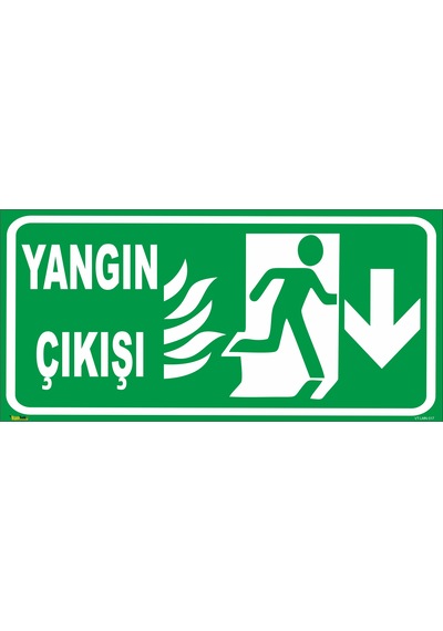 YANGIN ÇIKIŞI (AŞAĞI YÖN) LEVHASI