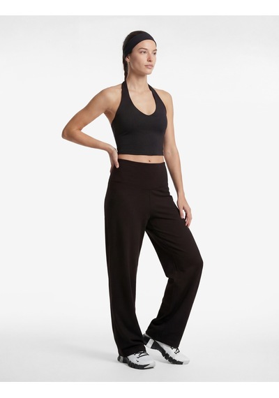 Koton Yüksek Bel Slim Fit İspanyol Paça Spor Tayt Siyah 6sak40132nk