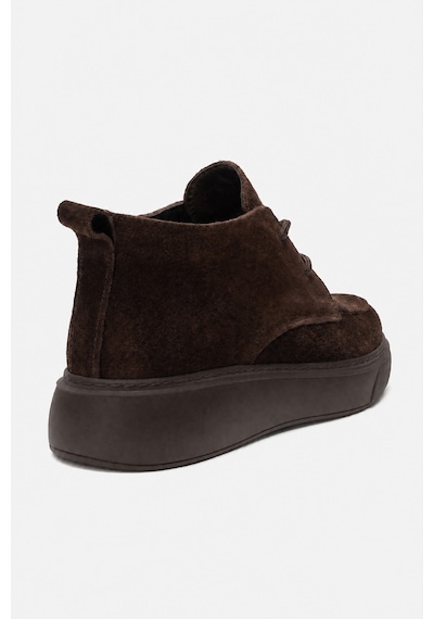 Luvishoes Luvi Shoes Lılya Kahverengi Süet Hakiki Deri Kadın Chukka Bot Süet Kahve