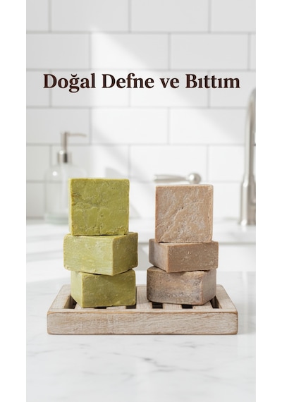 3 Adet Defne Sabunu Ve Siirt Bıttım Sabunu %100 Doğal Set Paket Doğal