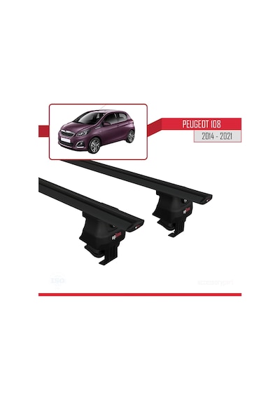 Peugeot 108 2014-2021 Arası İle Uyumlu Ace-4 Ara Atkı Tavan Barı Siyah