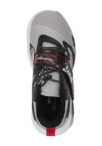 Slazenger Knıght I Unisex Çocuk Cırt Cırtlı Gri / Kırmızı Günlük Spor Ayakkabısı