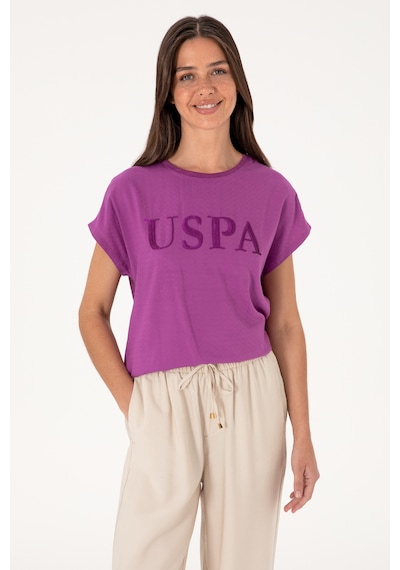 U.S. Polo Assn. Kadın Menekşe Bisiklet Yaka Tişört 50300777-VR037