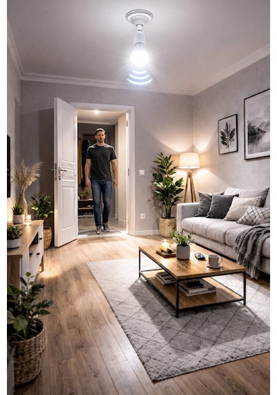 1 Adet Cata Ct 4259 Led Ampul 15w Haraket Sensörlü 6400k Beyaz Işık E27 Duy