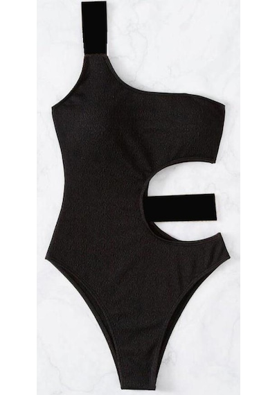 Deep Beach Çizgili Özel Kumaşlı Cut Out Mayo Db200727m 001