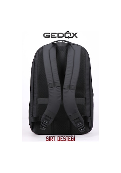 Gedox Siyah Su Geçirmez 25 Litre Geniş Hacimli Seyahat Ve Laptop Sırt Çantası Valiz Tipi Gezi Ve İş Çantası