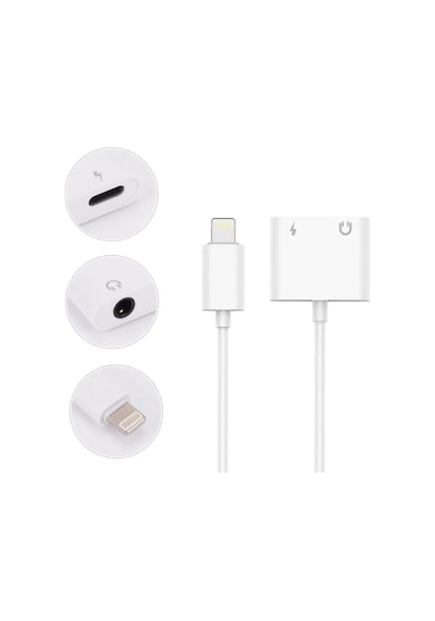 Jopus Apple Uyumlu iPhone Bluetooth Modlu Baglanti Sarj 3.5mm Dönüstürücü JO-IP09 Beyaz