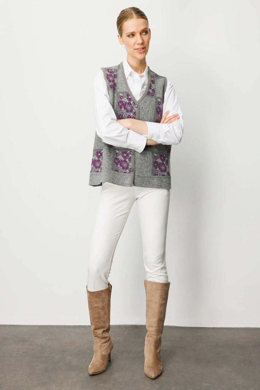 Desen Triko Kadın Pıtırcık Çiçekli Patchwork Keçe Yün Yelek Y.füme A.mor Y.füme A.mor Desen Triko Kadın Pıtırcık Çiçekli Patchwork Keçe Yün Yelek Y.füme A.mor Y.füme A.mor