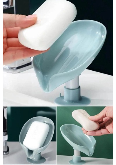 Buççin Online Mağaza 2 Adet Vantuzlu Banyo Sabunluk El Sabunluğu Banyo Aksesuarı Kaymaz Atık Giderici Aparat Plastik Çok Çok Renkli