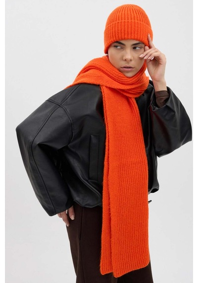 Buly Fitilli Örme Atkı Orange