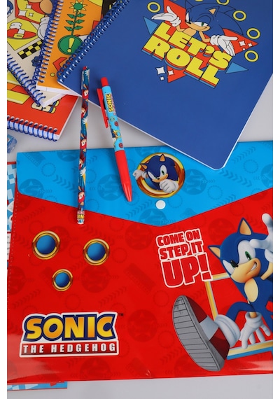 X Dekomus "speed Force Collection" Lisanslı Sonic Premıum Kırtasiye Seti 4 Adet A4 Defter,okul Etiketi,dosya Diğer