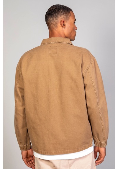 Little Cup Jeans Co Erkek Gömlek Model Oversize Denim Camel Ceket