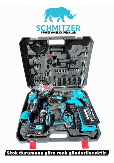 Schmıtzer 4lüset-tu Pro 21v 40 Parça Şarjlı Akülü 3 Modlu Hilti Matkap Somun Sıkma Sökme Taşlama
