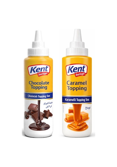 Kent Boringer Çikolatalı Ve Karamelli Topping Sos 300 Gr 2 Li Set