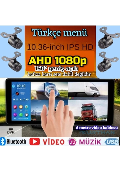 Dokunmatik 4k Video Müzik Dvr Ekran 4 Ad Ahd 1080p Kelebek Kamer