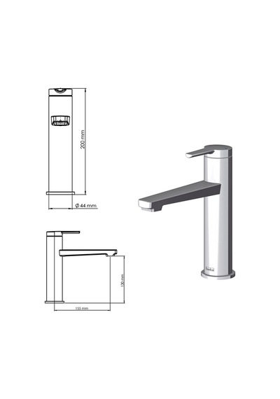 Teska E 5417 Liva Leo S Lavabo Bataryası Altın