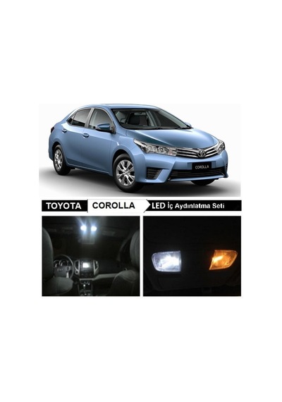 Megamarket06 Toyota Corolla Beyaz Led Iç Aydınlatma Ampul Seti
