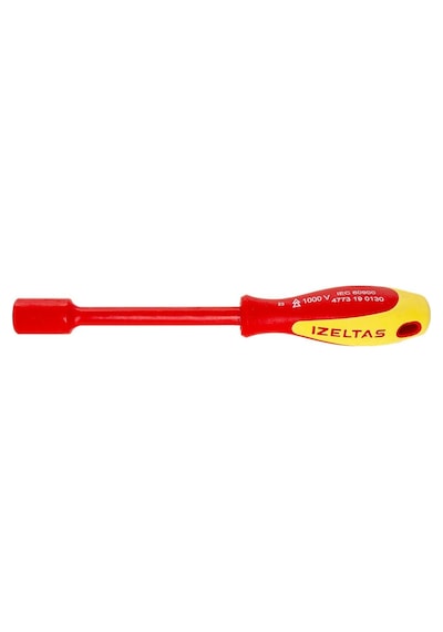 İzeltaş 4773190130 1000V Süngüsü İzoleli Lokma Uçlu Tornavida 13 MM